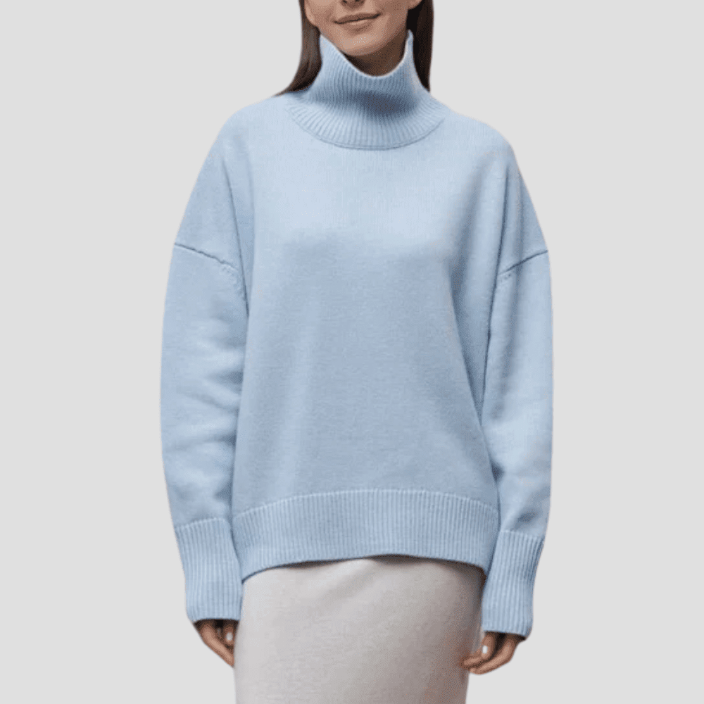 Women's Oversized Cozy Knit Turtleneck Jumper