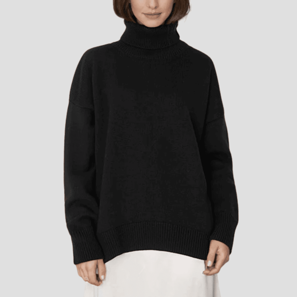 Women's Oversized Cozy Knit Turtleneck Jumper