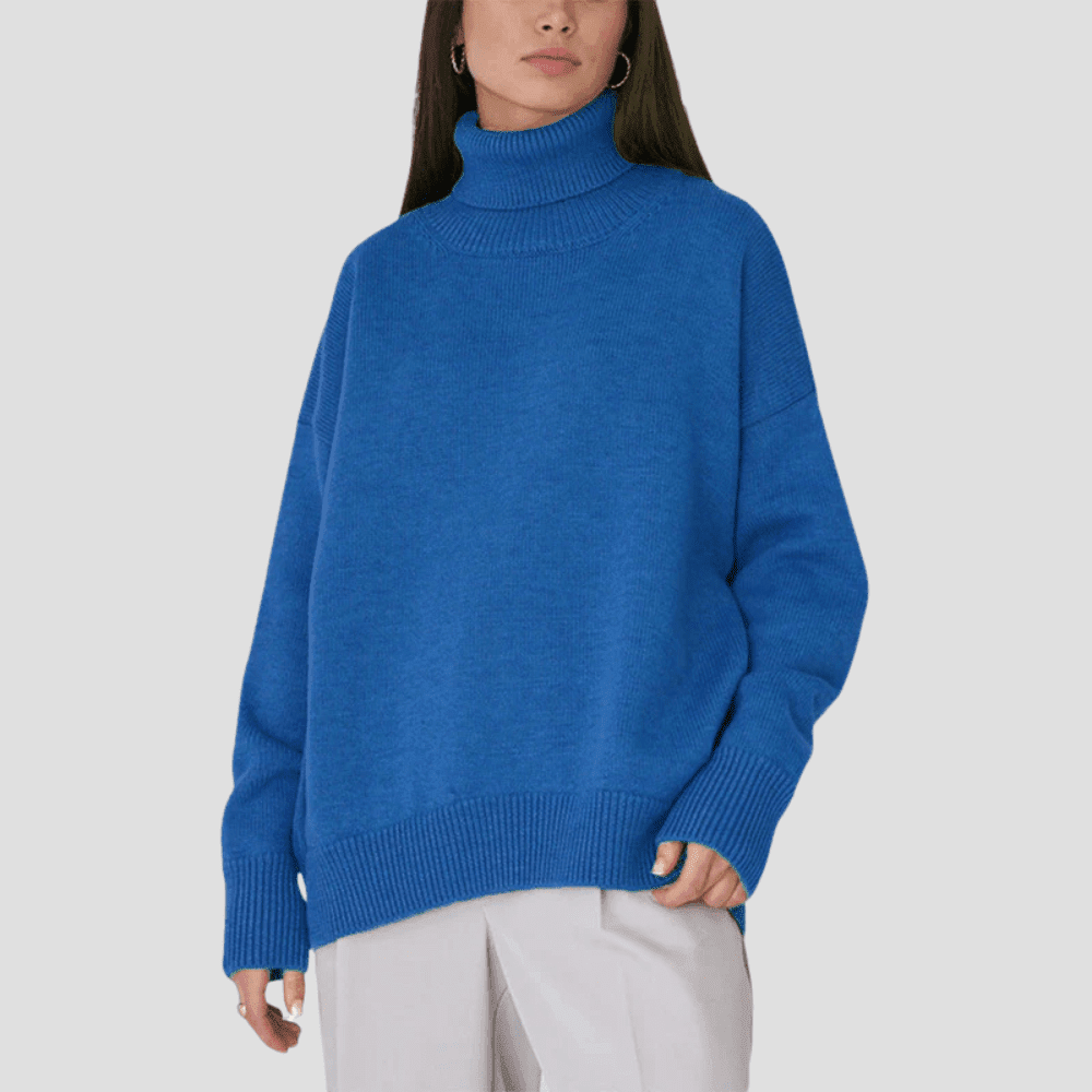 Women's Oversized Cozy Knit Turtleneck Jumper
