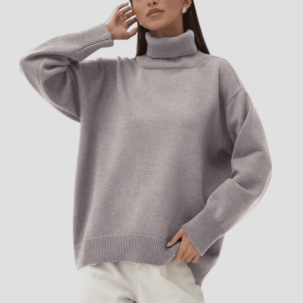 Women's Oversized Cozy Knit Turtleneck Jumper