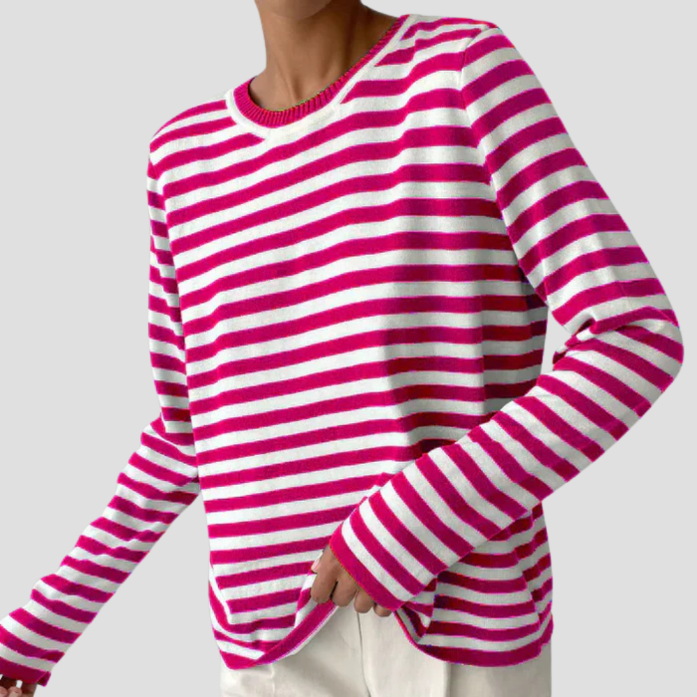 Women's Striped Long Sleeve Jumper