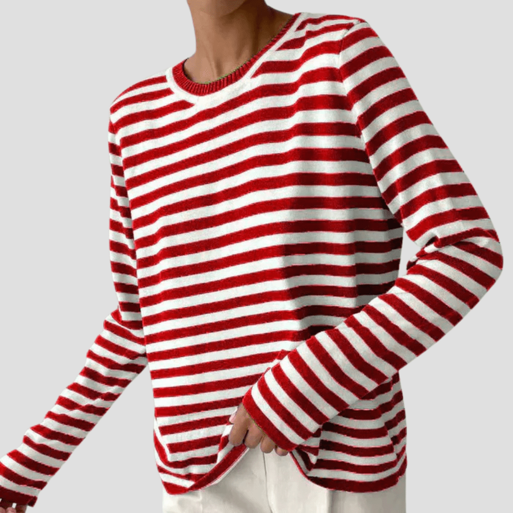 Women's Striped Long Sleeve Jumper