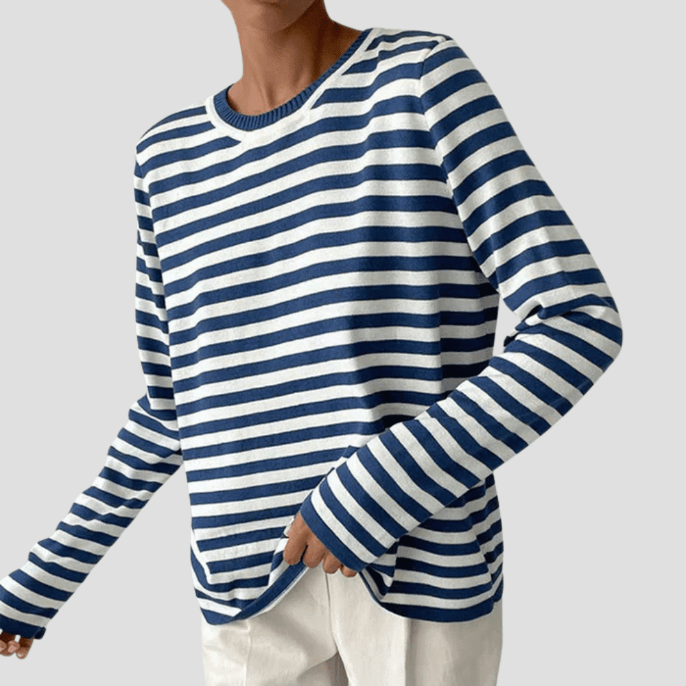 Women's Striped Long Sleeve Jumper