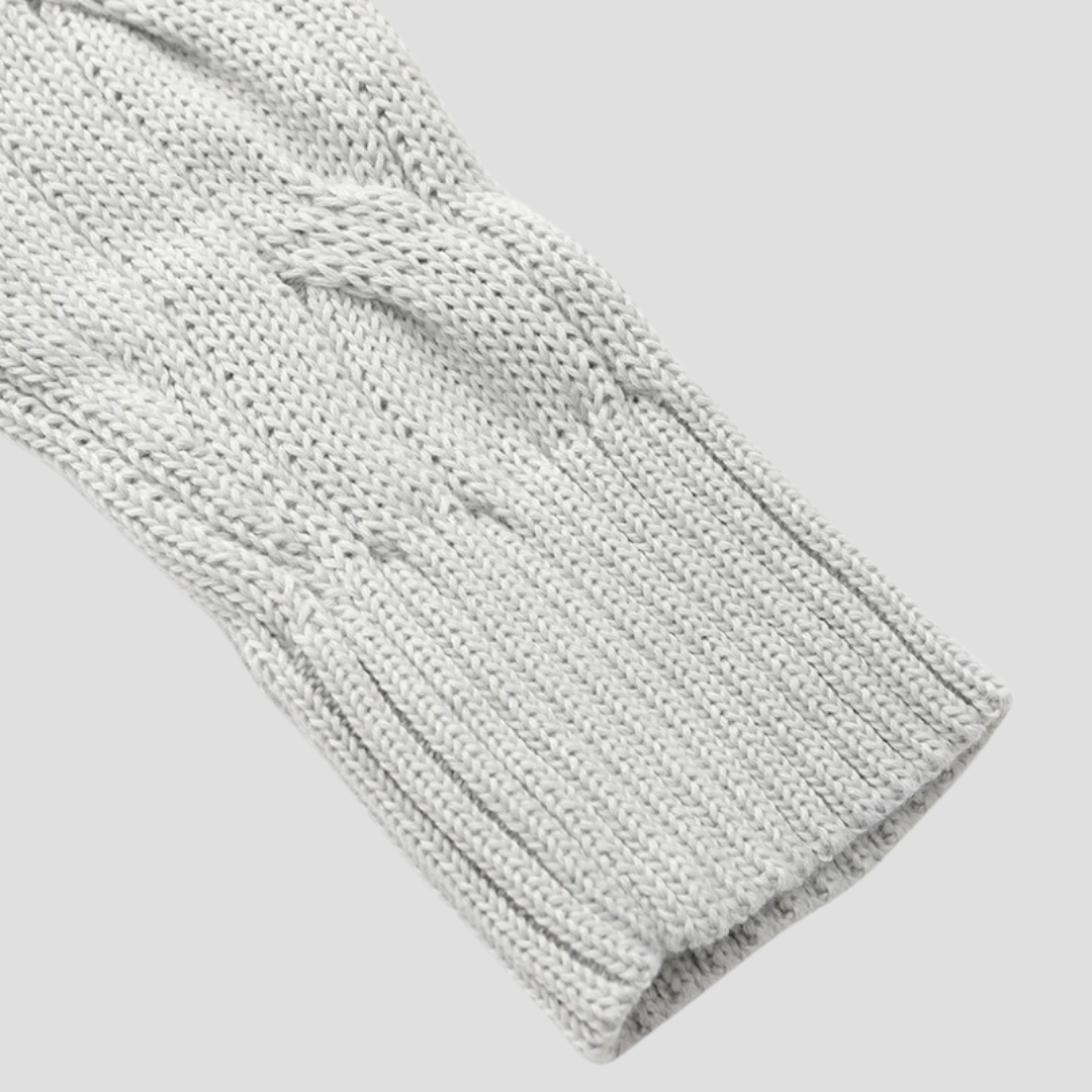  Men's Cable Knit Half-Zip Jumper