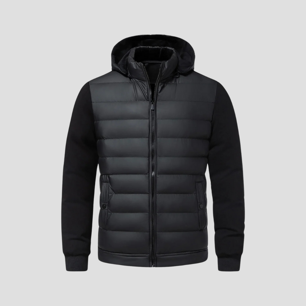  Men's Hooded Puffer Hybrid Jacket