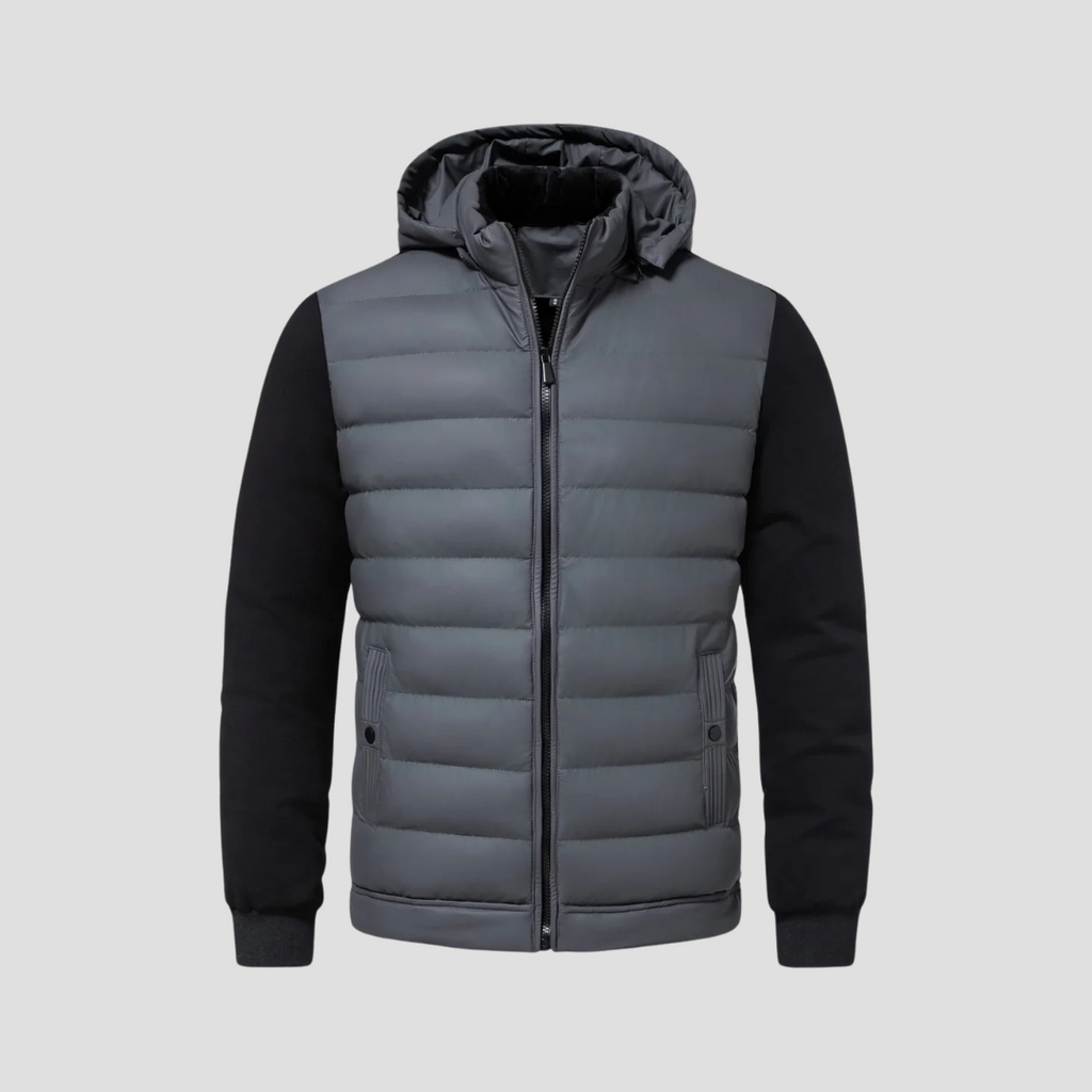  Men's Hooded Puffer Hybrid Jacket