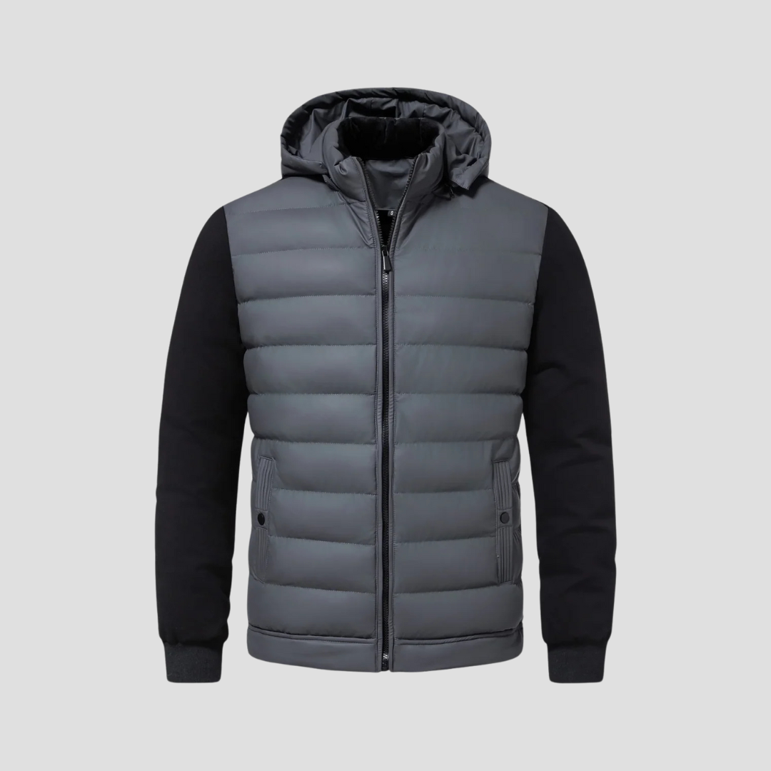  Men's Hooded Puffer Hybrid Jacket