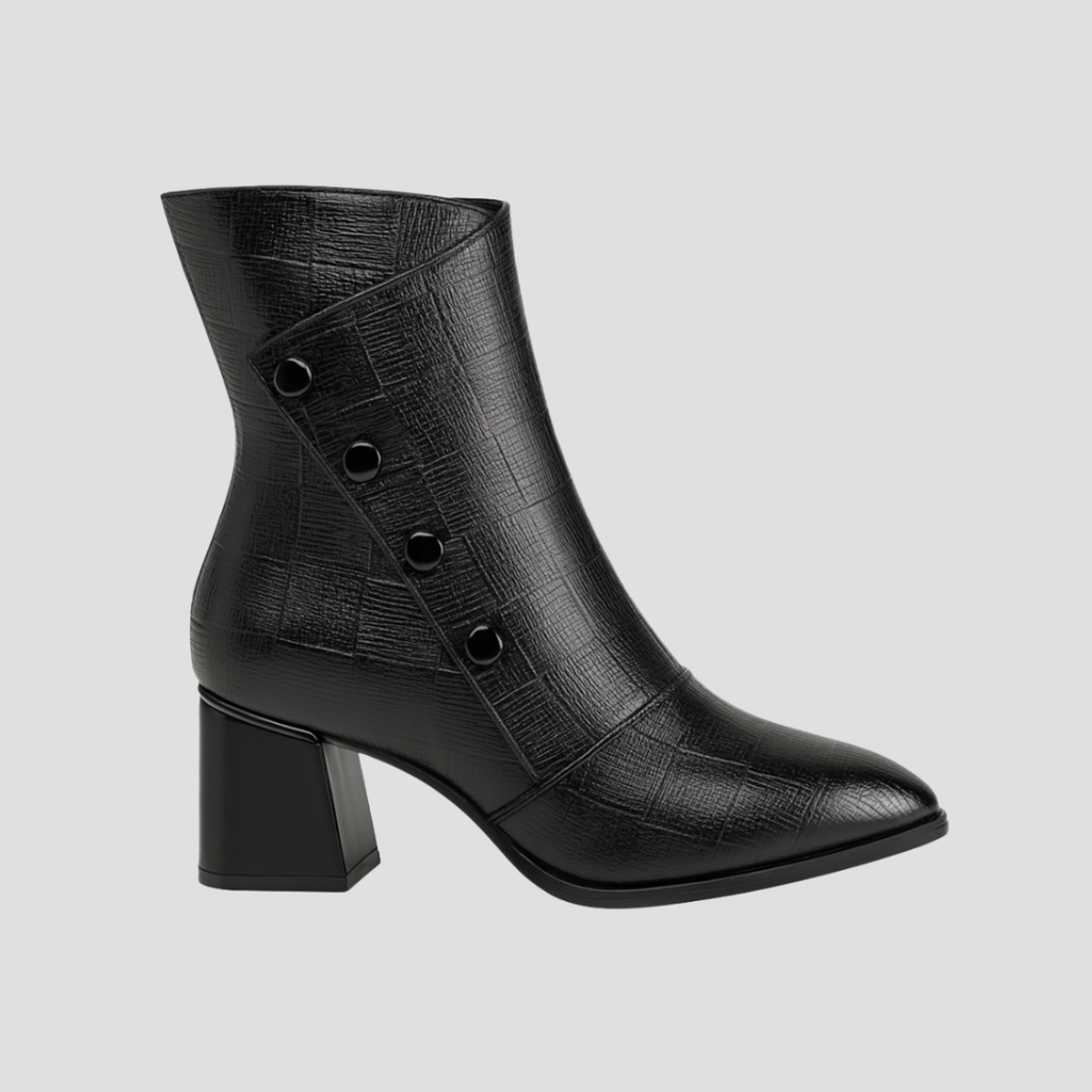  Women's Faux Leather Fleece-Lined Ankle Boots
