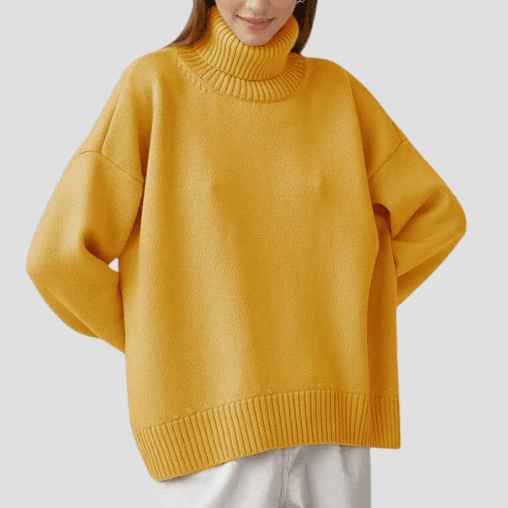 Women's Oversized Cozy Knit Turtleneck Jumper