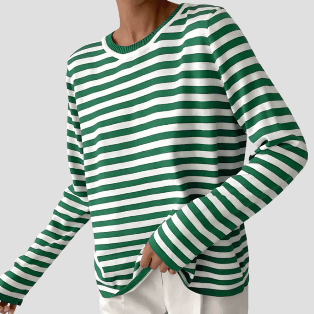 Women's Striped Long Sleeve Jumper