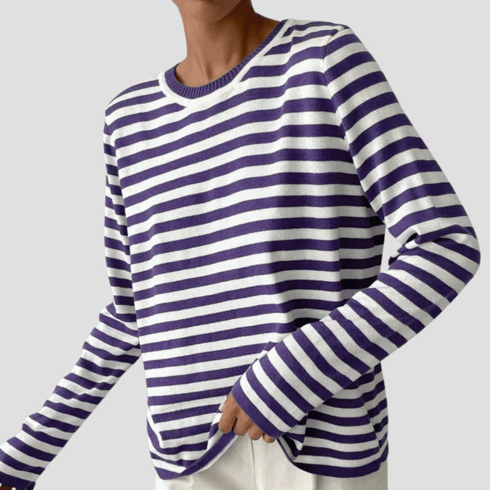 Women's Striped Long Sleeve Jumper