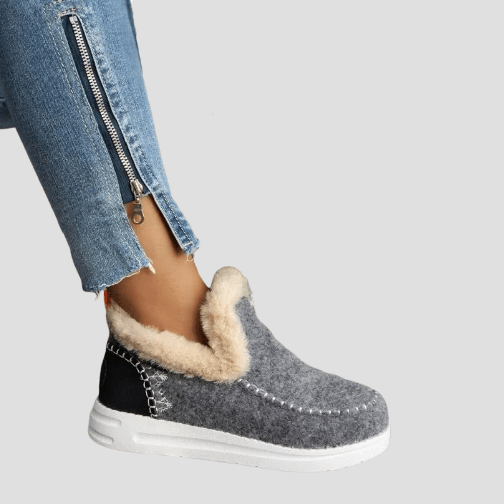 Women's Warm Lined Soft Pluche Slip-On Boots