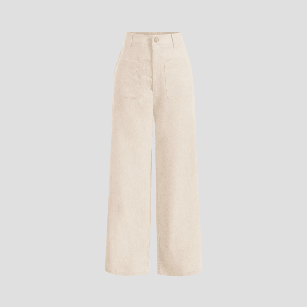 Women's Wide Leg Corduroy High Waist Trousers